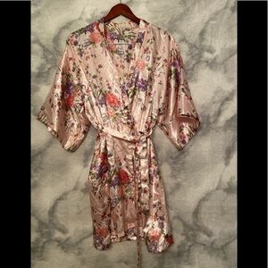 Pink Silky Robe
